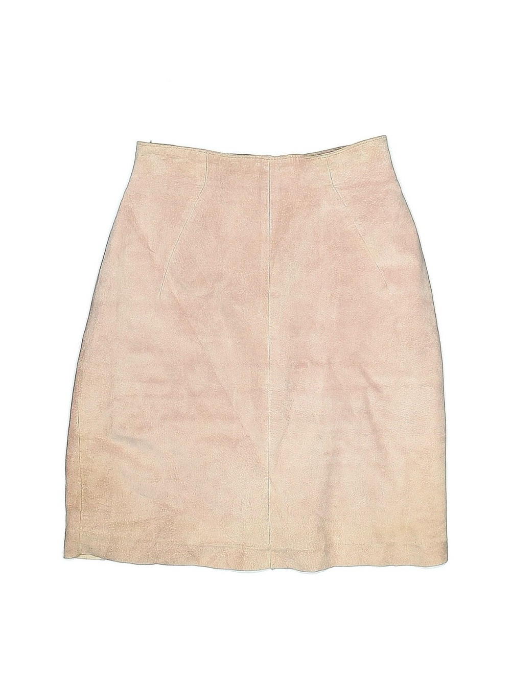 Michael Hoban North Beach Leather Blush Genuine Suede Leather Mini Skirt